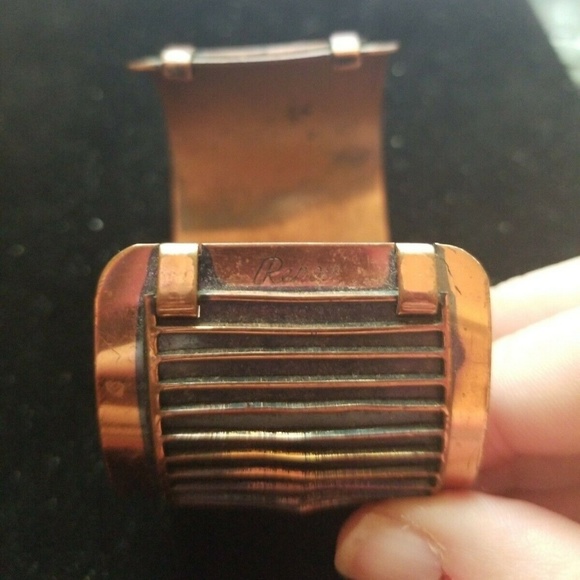 Vintage Renoir Copper WIRE Cuff Bracelet "Shadows" - Picture 3 of 4